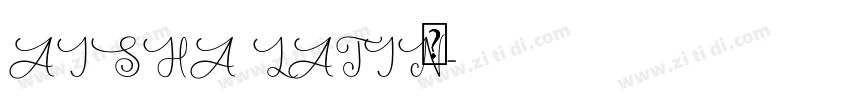 AISHA LATIN字体转换